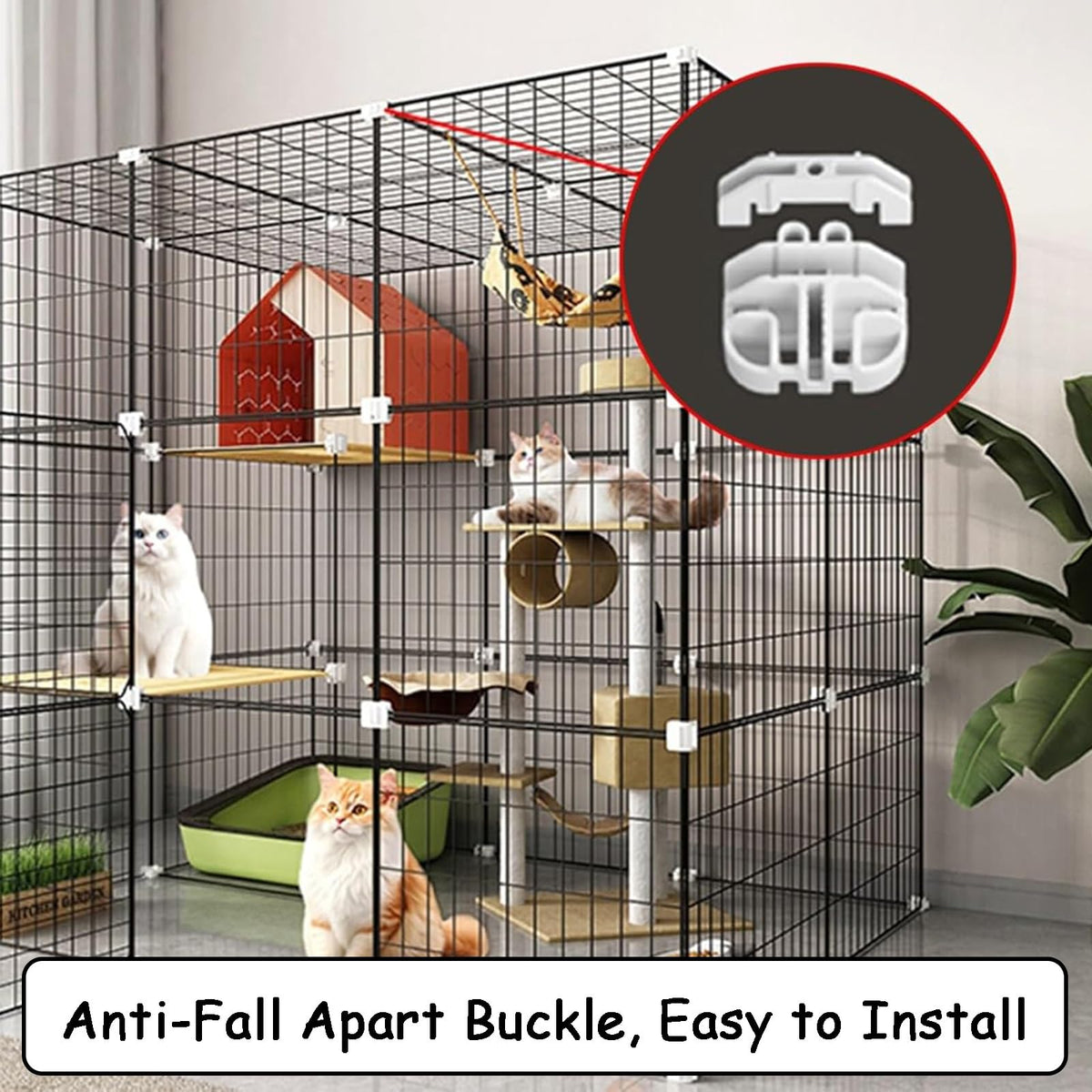 Metal Wire Cat Cage, 3x2x4 Cat Kennel R63659
