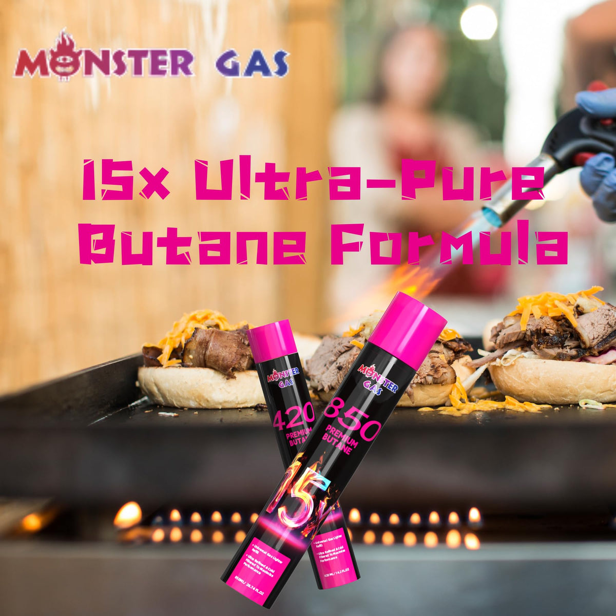 15x Ultra-Pure Butane Fuel Canisters 850ml, Pack of 12 I2436