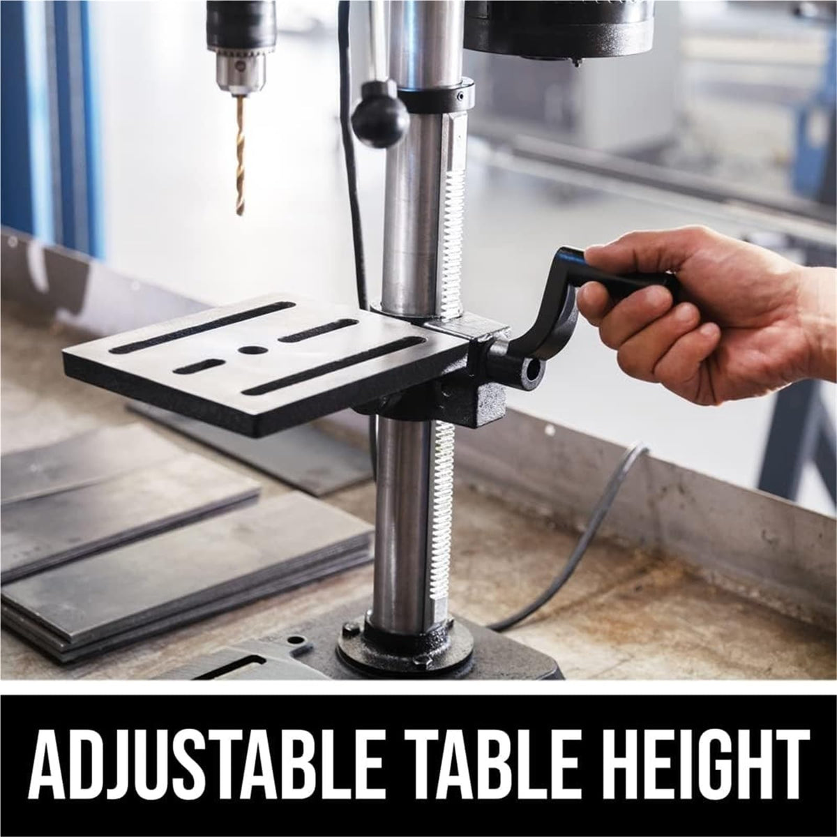 10 In. 5-Speed Benchtop Drill Press with Work Light X14826