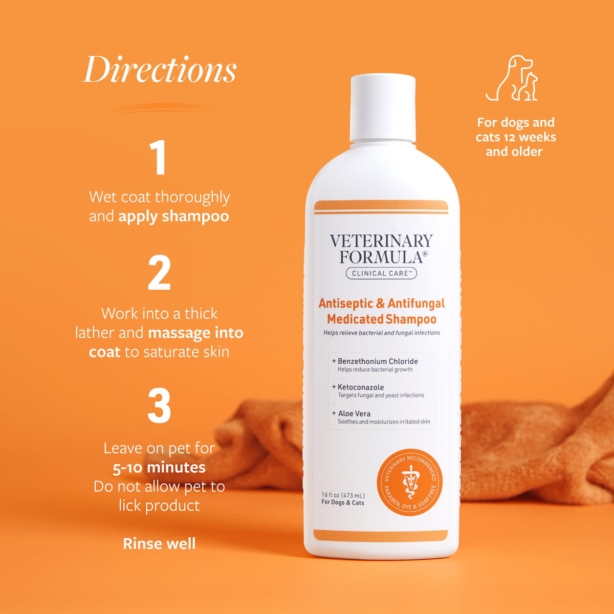 Antiseptic & Antifungal Shampoo, 16 oz T331768