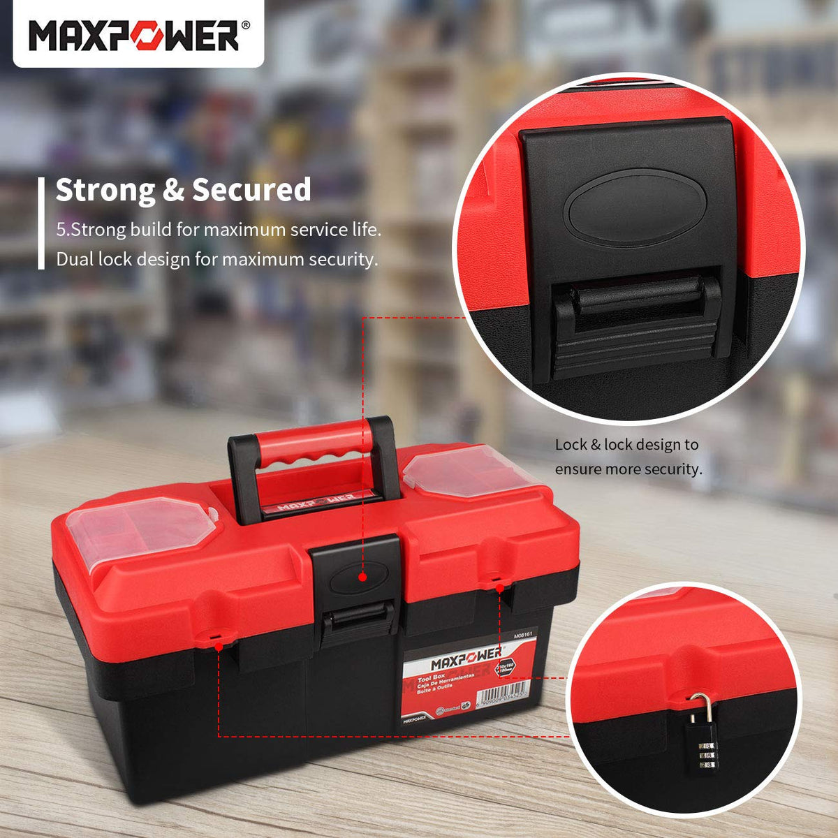 Small Plastic Tool Box with Handle Q884