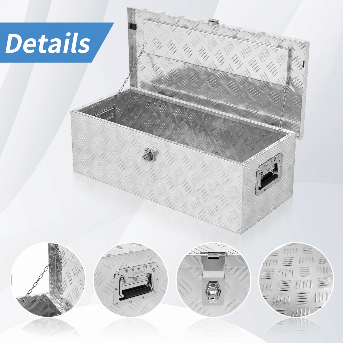 30 x 14 x 10 inch Aluminum Truck Tool Box L666