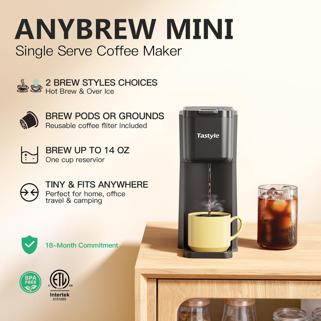 Mini Single Serve Hot and Iced Coffee Maker L577221