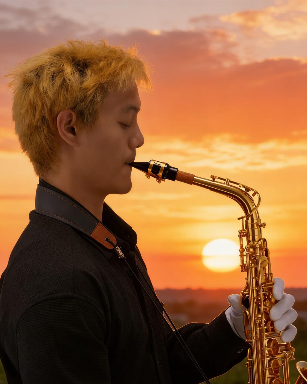Alto Saxophone Brass Student Beginner Kit with Hard Case Z4682