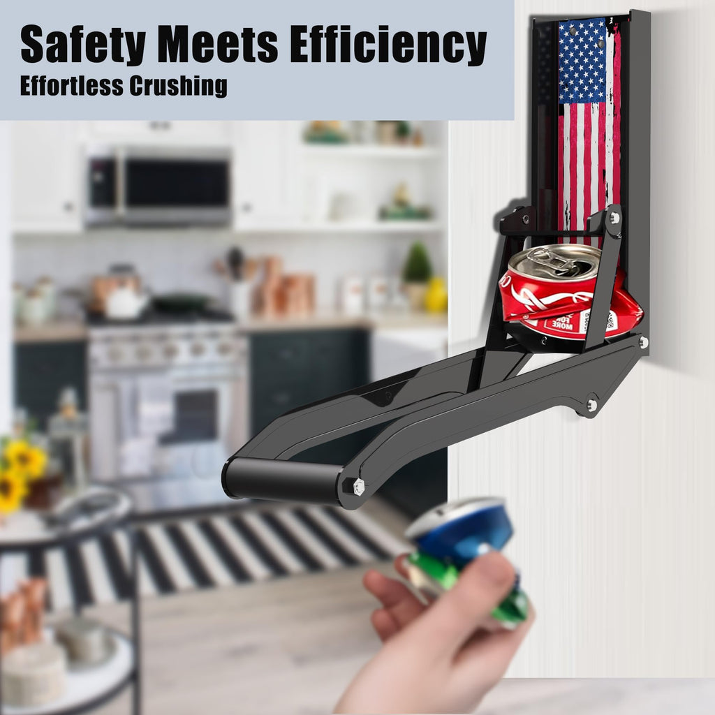 Wall Mounted Heavy Duty Metal Can Crusher for 12 oz & 16 oz Aluminum Cans O870010