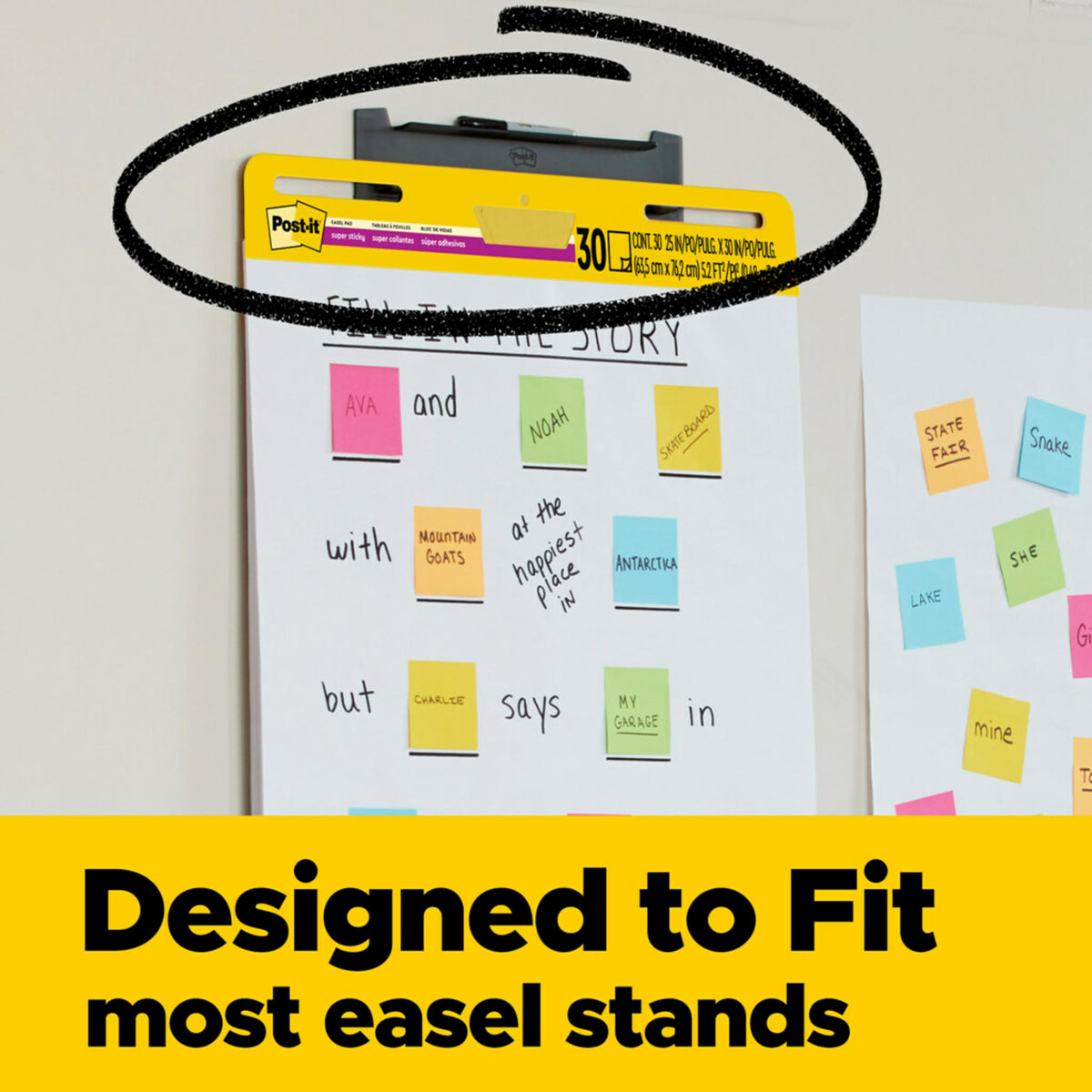 White Self Stick Flip Chart Paper V4747