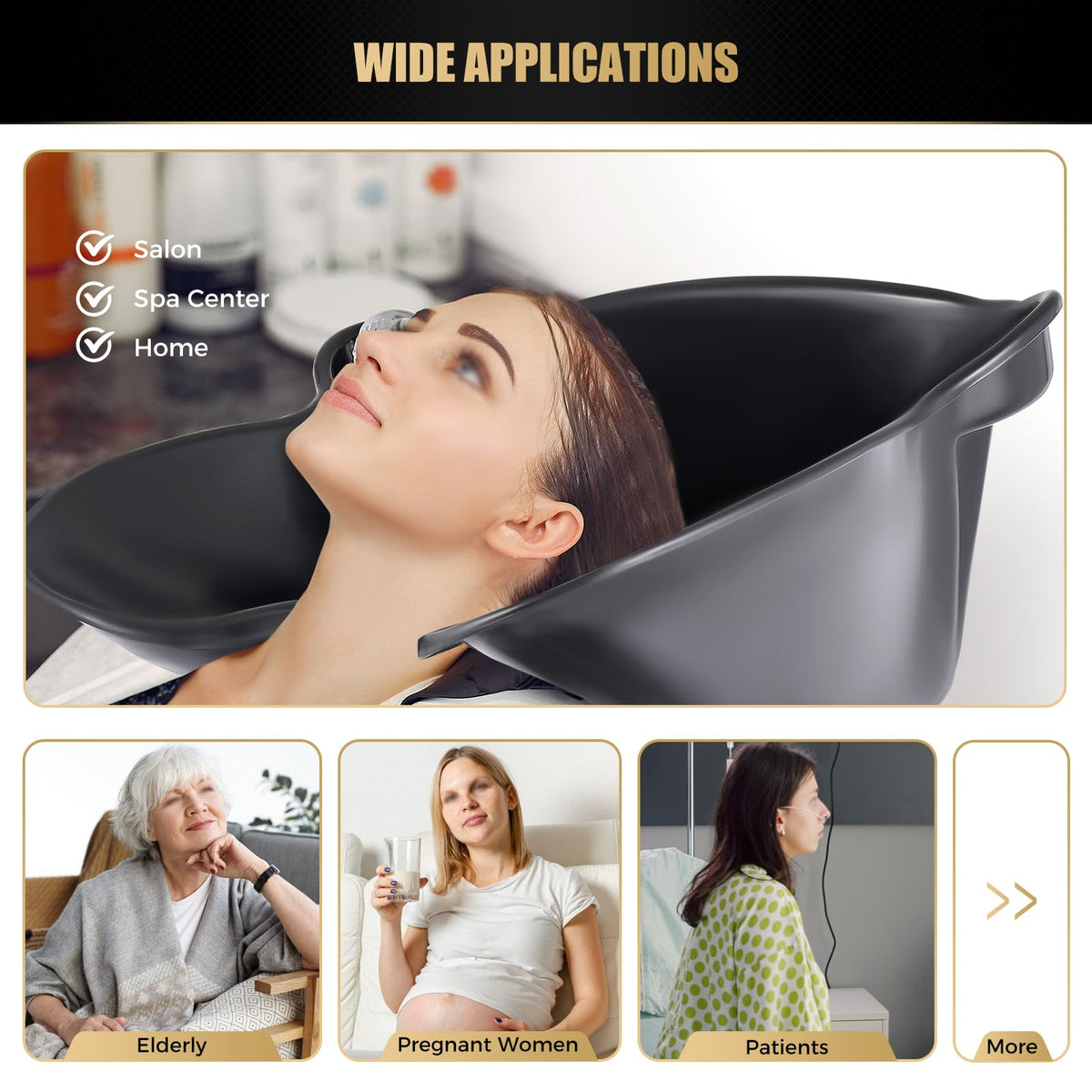 Portable Plastic Hair Washing Sink with Electric Pump U8357