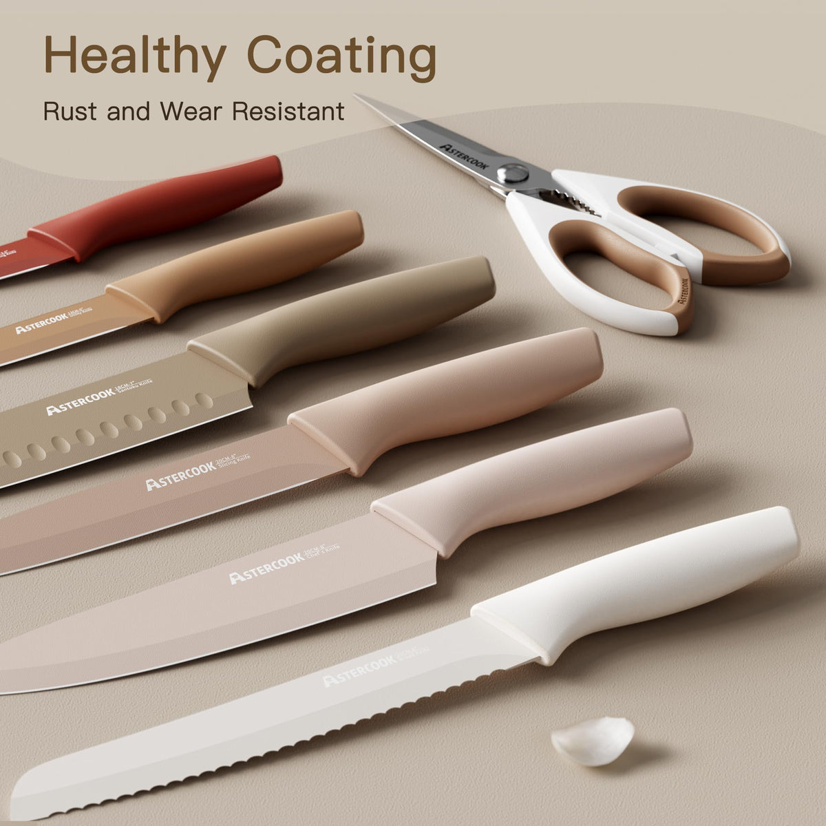 13 Piece Stainless Steel Kitchen Knife Set with Blade Guards Z91280