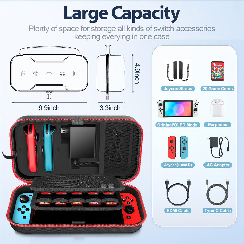 Red & Grey Portable Carrying Case O32775