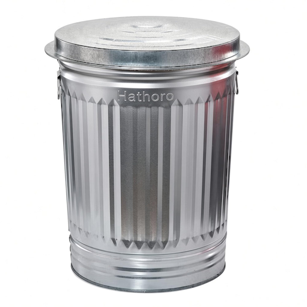 20 Gallon Galvanized Steel Trash Can with Locking Lid V696904
