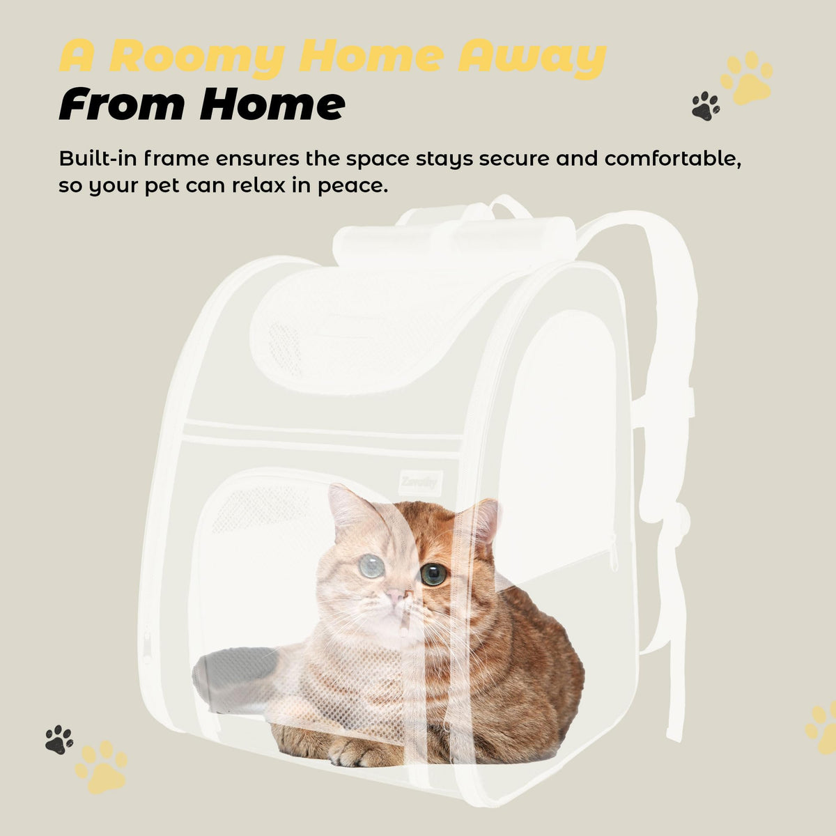 Expandable Airline Approved Cat Backpack Carrier with Breathable Mesh I799