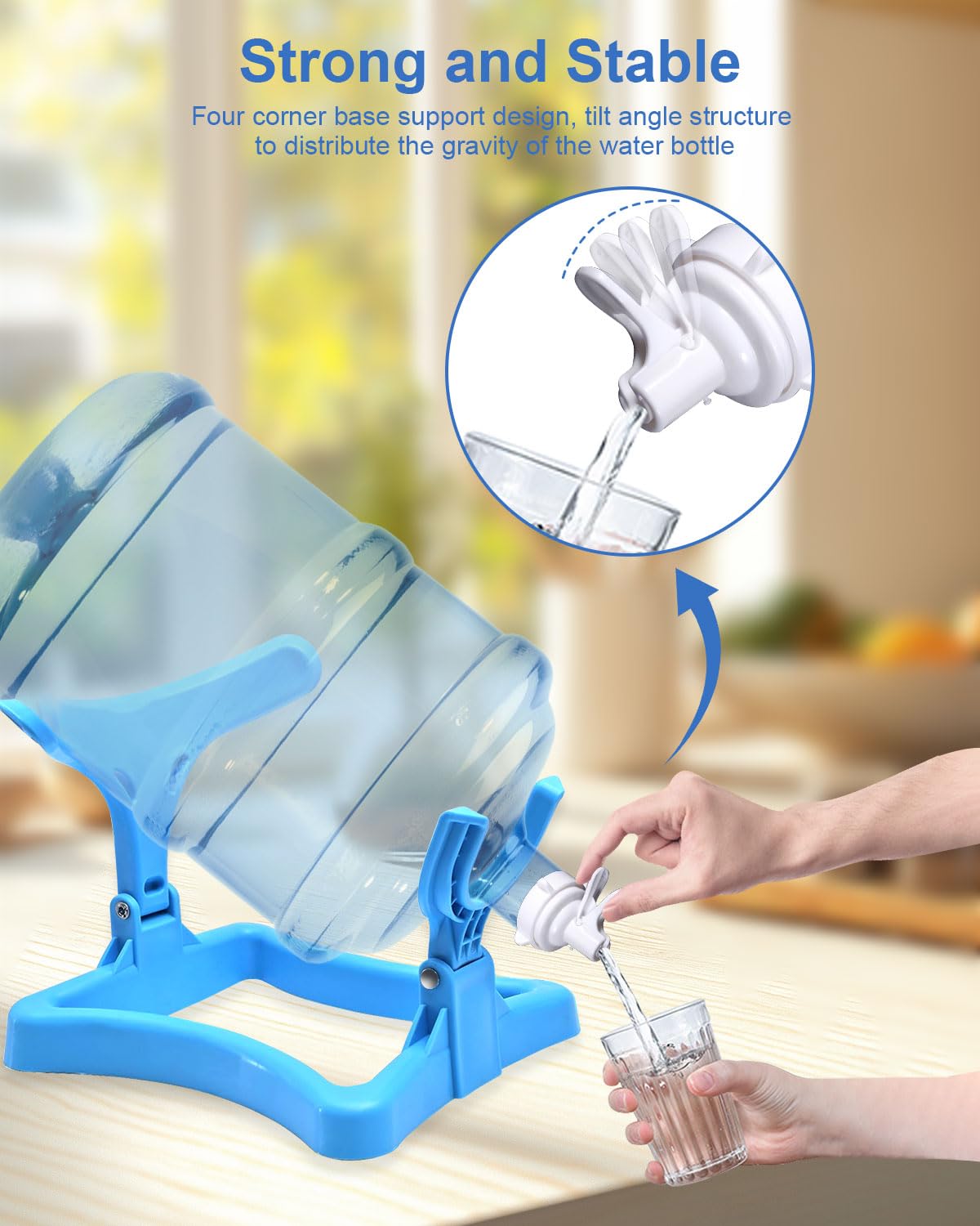 Folding Water Jug Holder with 2 Valves G17176
