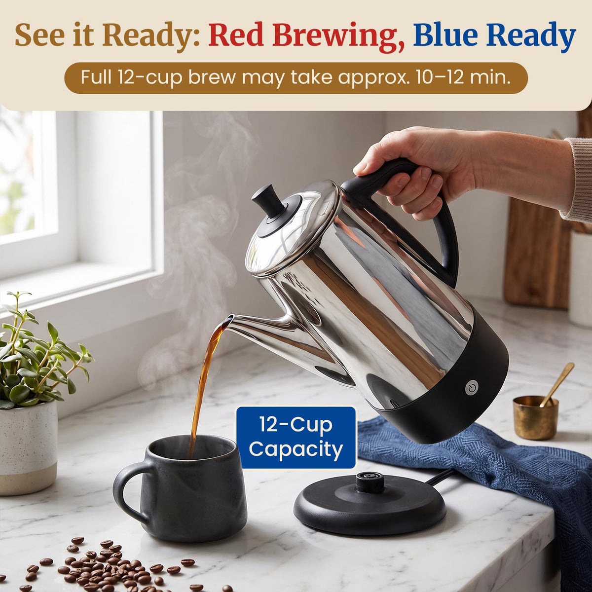 12-Cup Electric Coffee Percolator P266169