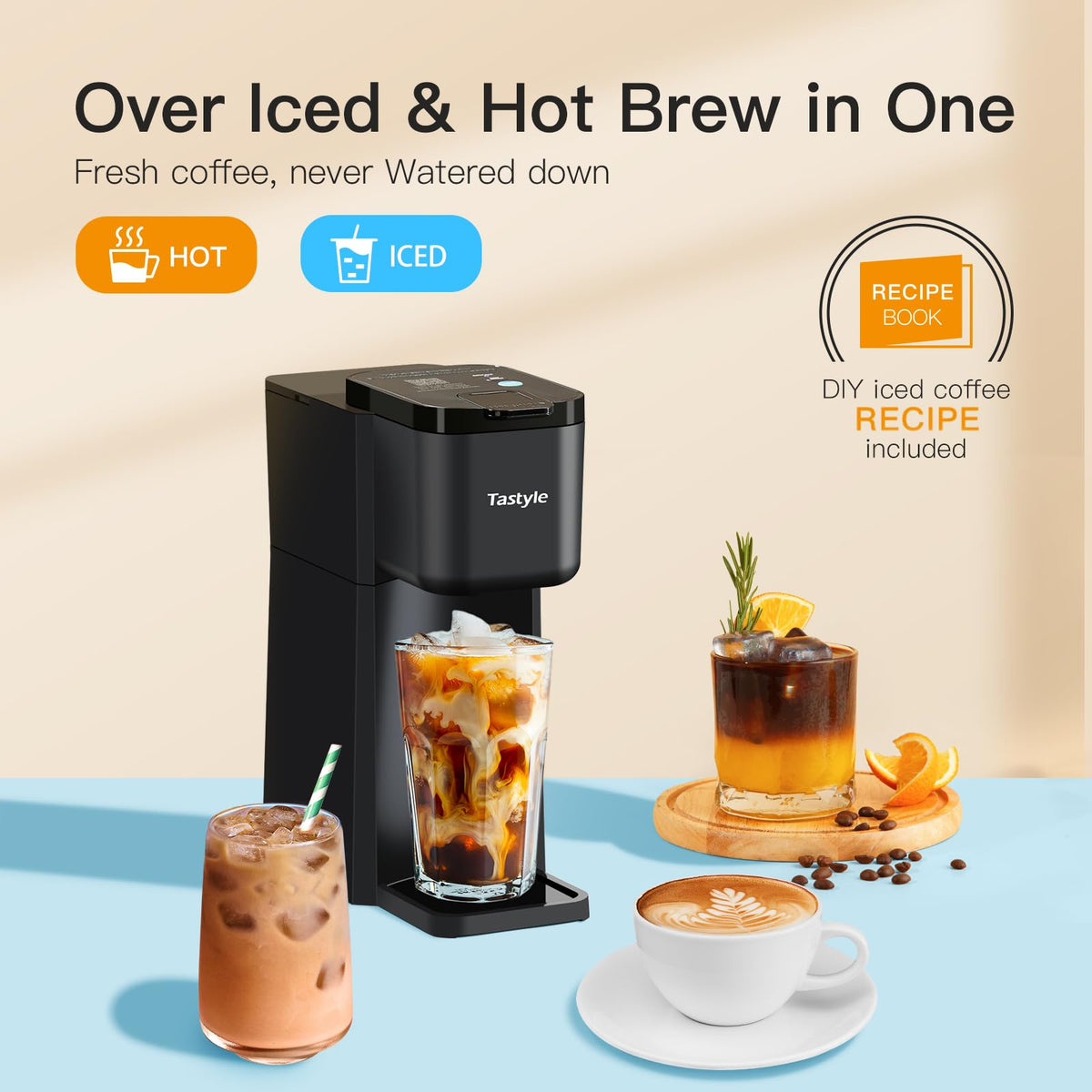 Mini Single Serve Hot and Iced Coffee Maker L577221