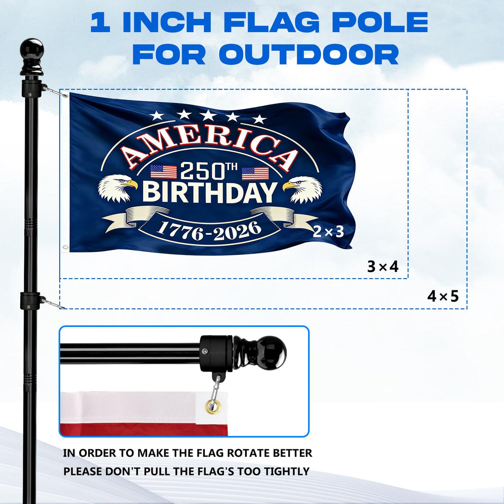 Stainless Steel Heavy Duty Flag Pole Kit A3164