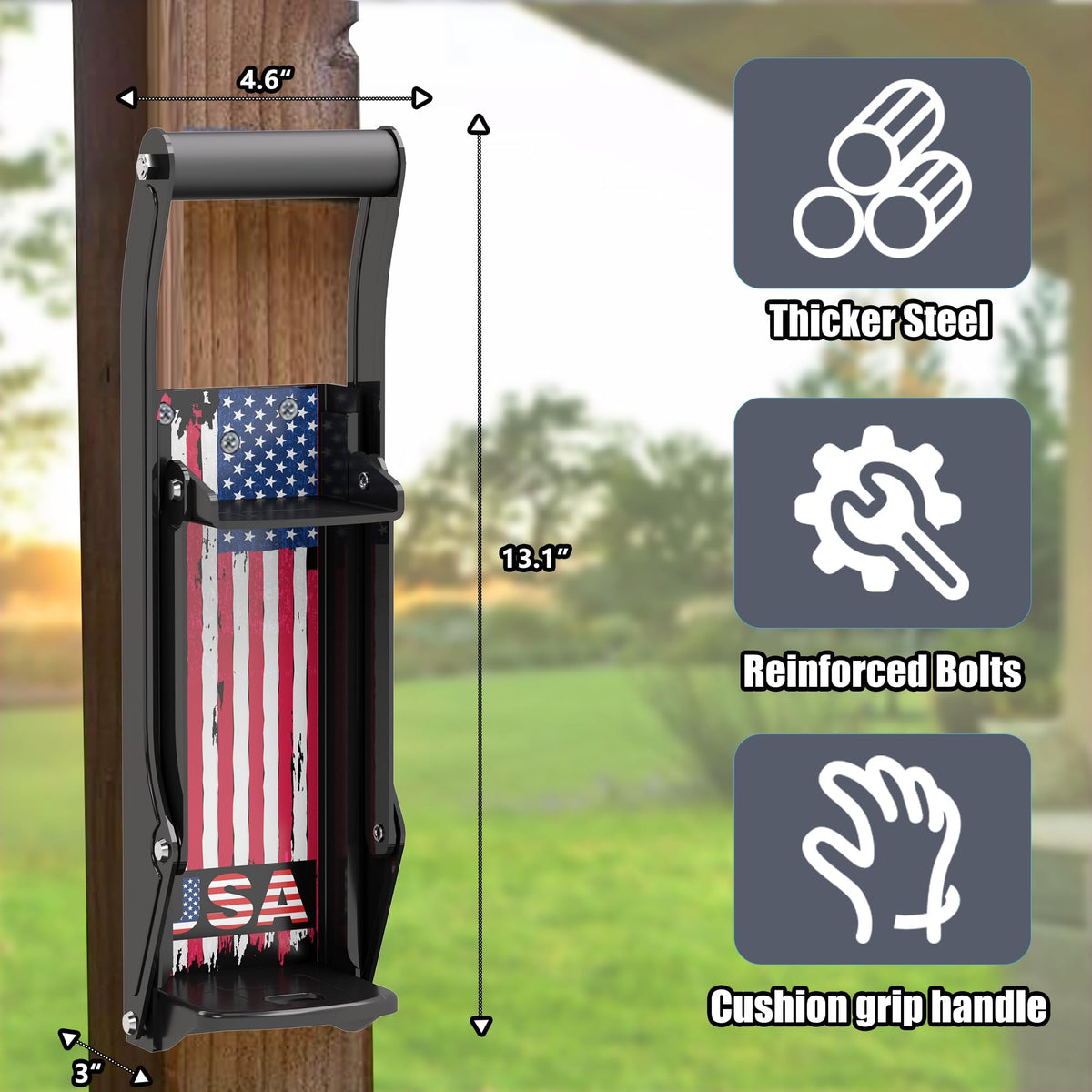 Wall Mounted Heavy Duty Metal Can Crusher for 12 oz & 16 oz Aluminum Cans O870010