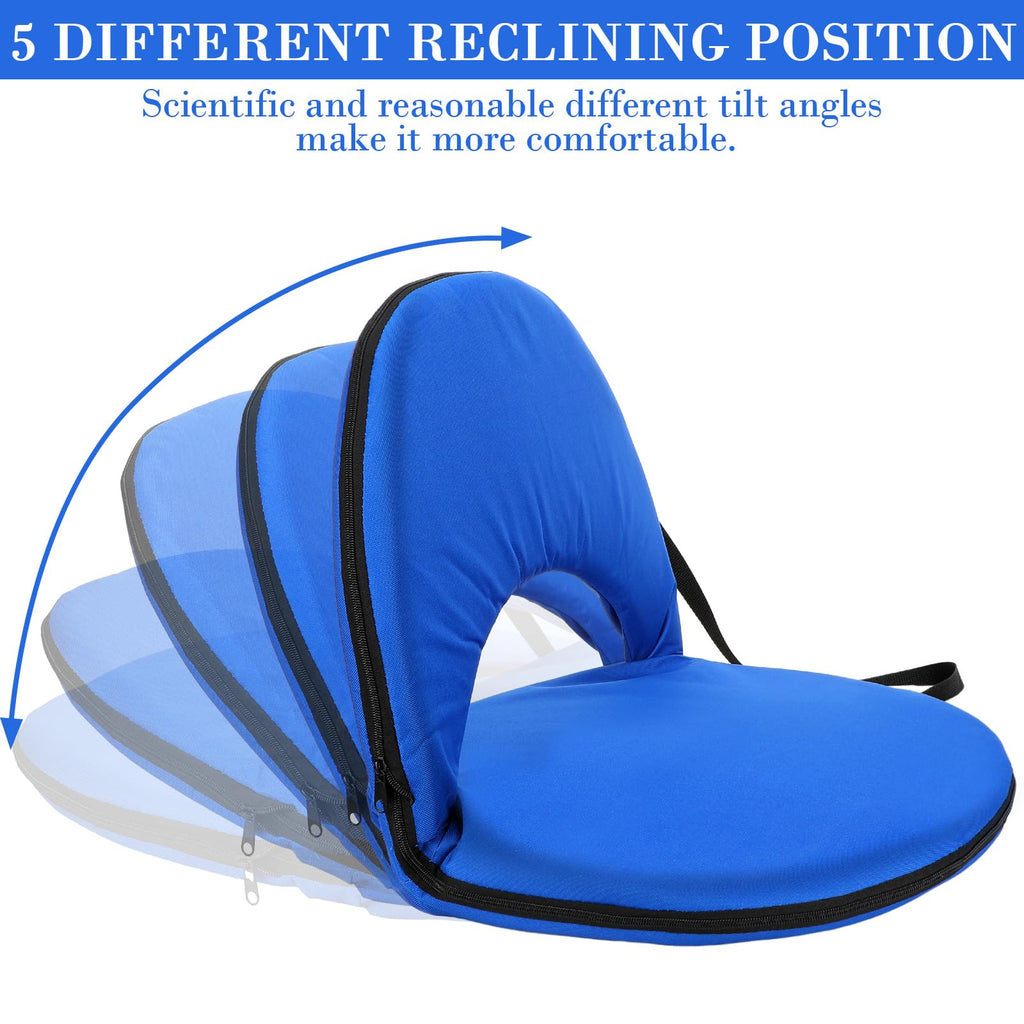 4 Pcs Adjustable Folding Portable Stadium Seats with Back I191286