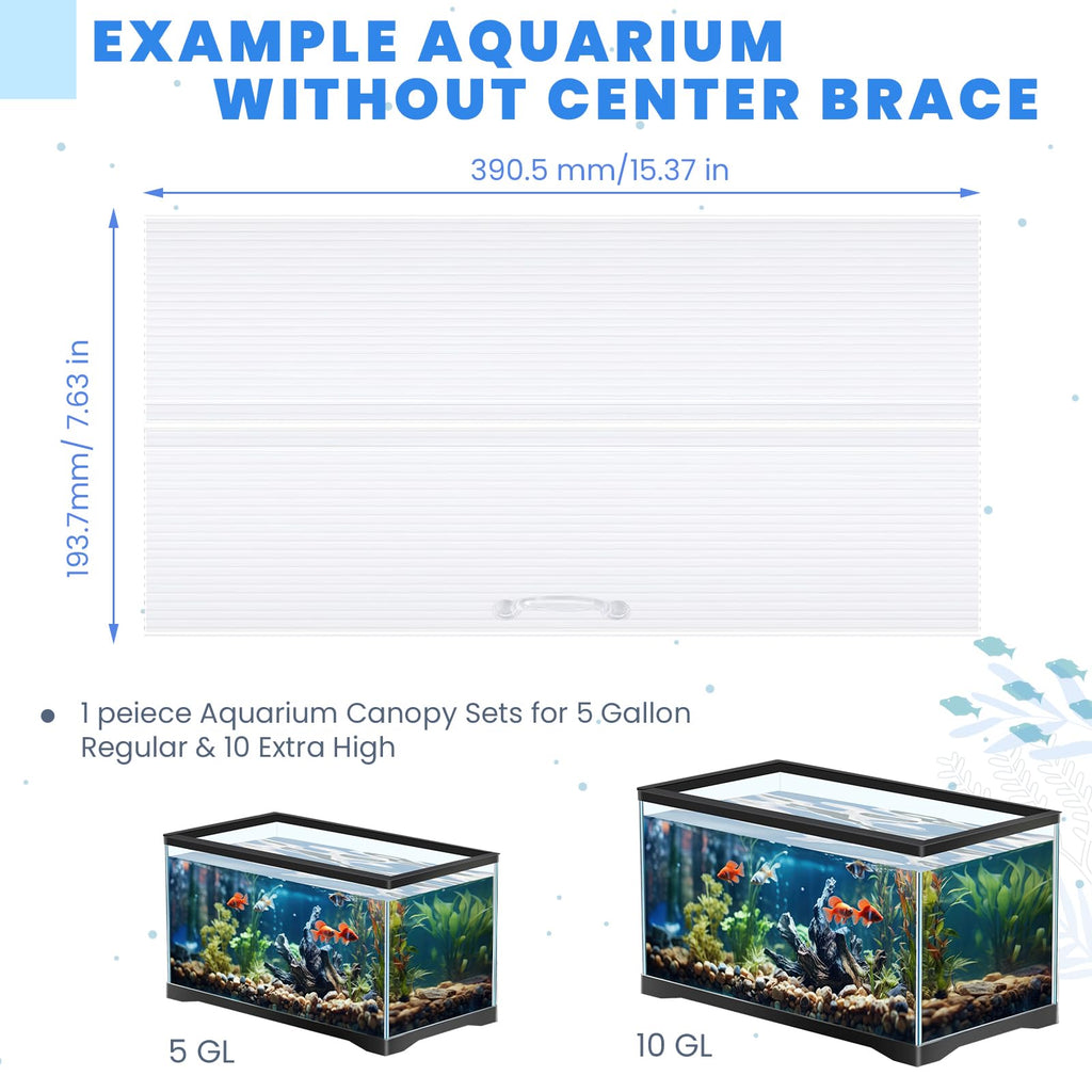 Clear 16 x 8 Inch Aquarium Lids Canopy Set P222