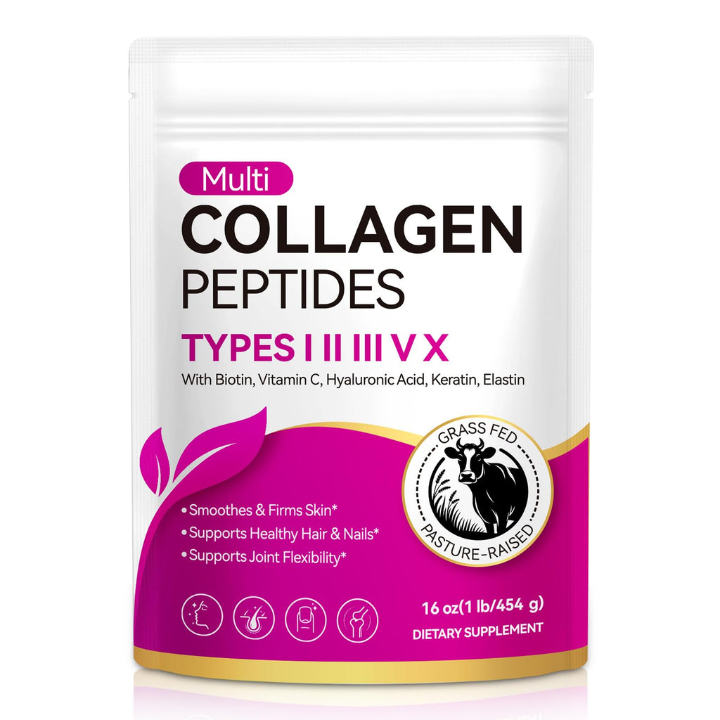 Unflavored Hydrolyzed Collagen Peptides Powder 16 oz W58887