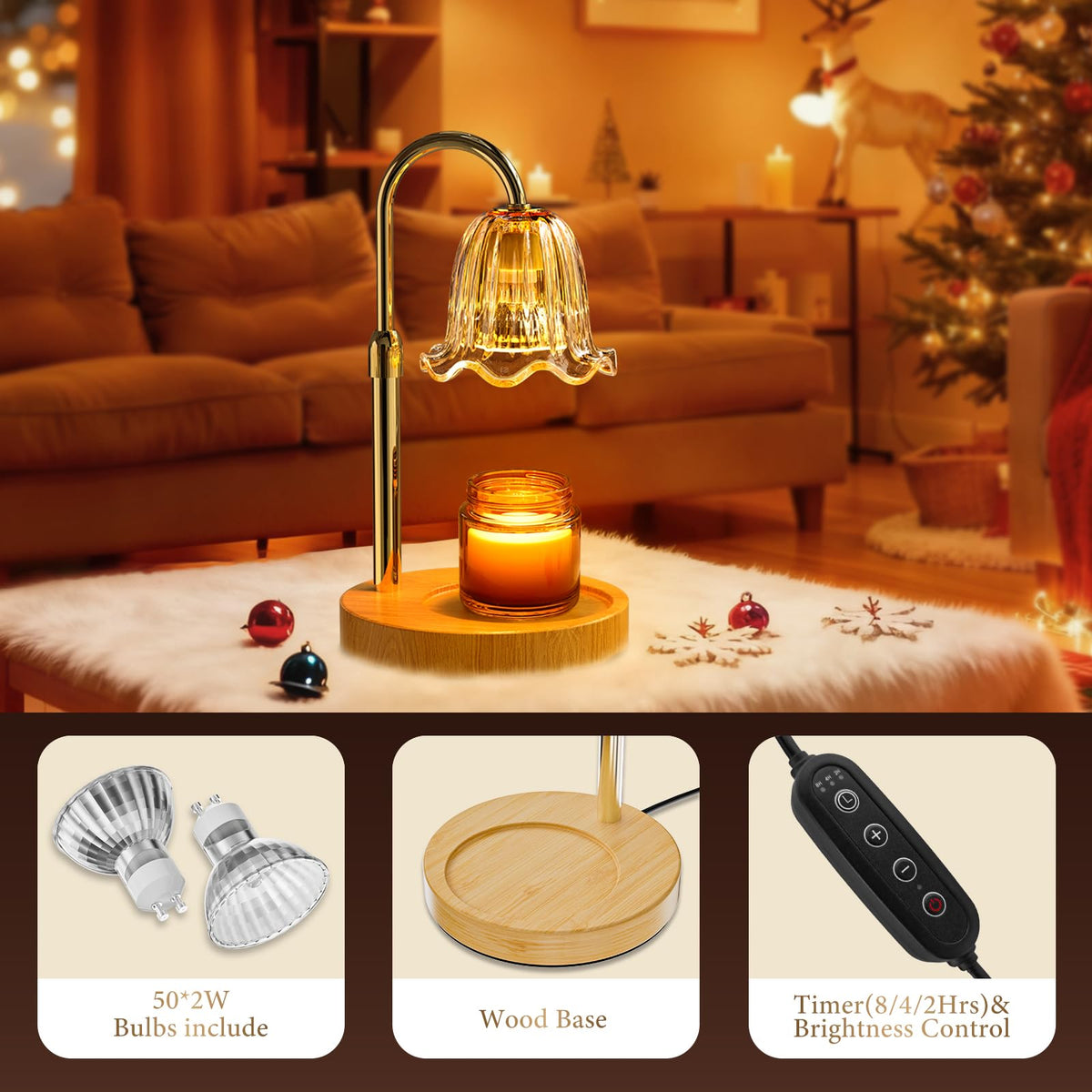 Candle Warmer Lamp with Timer S867078