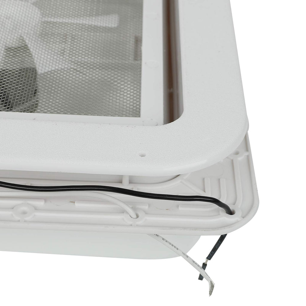 14" RV Roof Vent with 12V Fan White Lid W8553
