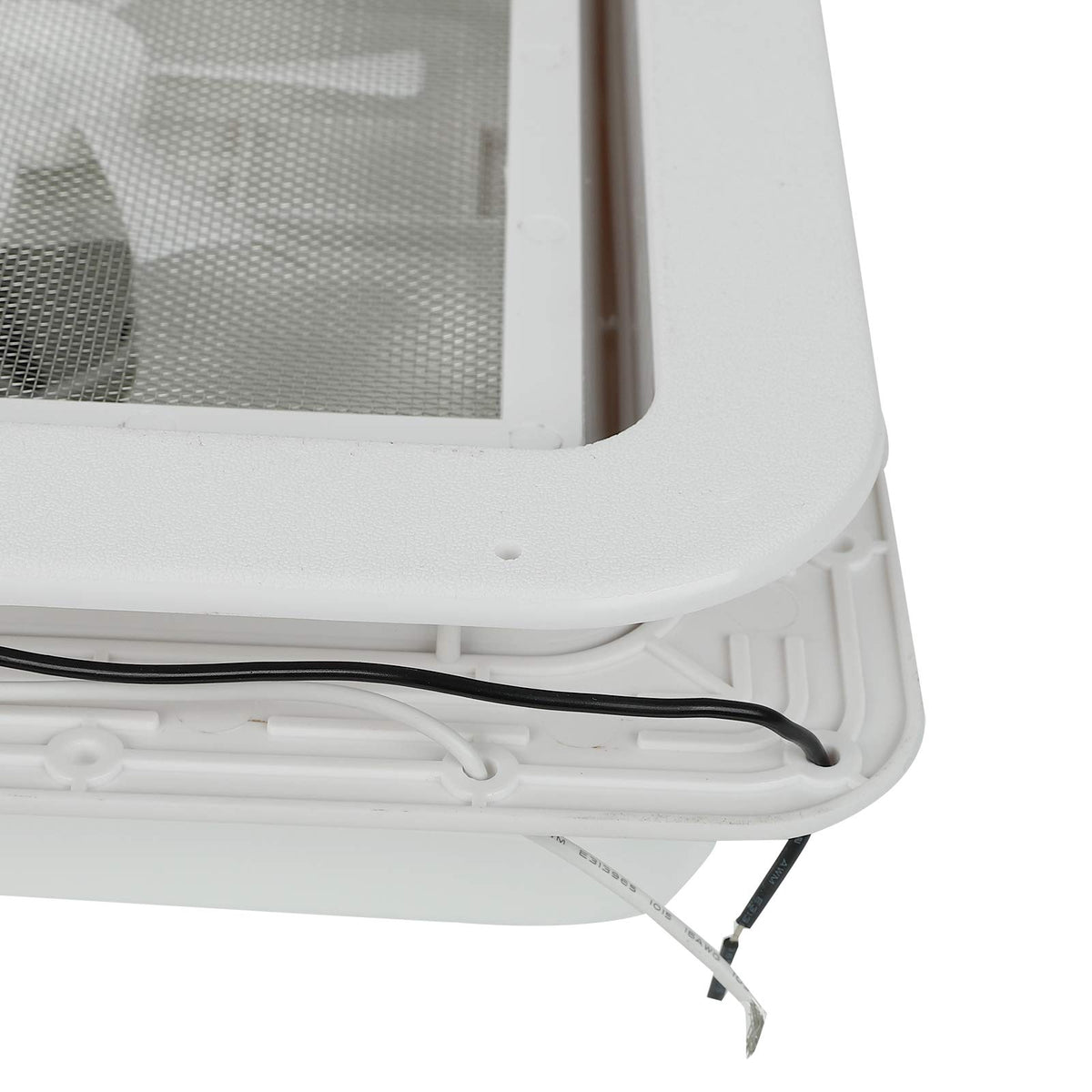 14" RV Roof Vent with 12V Fan White Lid W8553