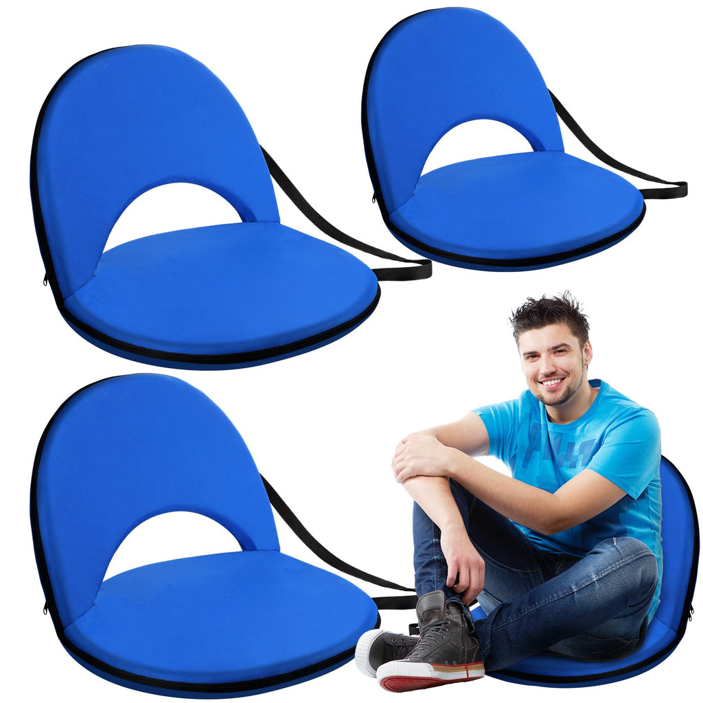 4 Pcs Adjustable Folding Portable Stadium Seats with Back I191286