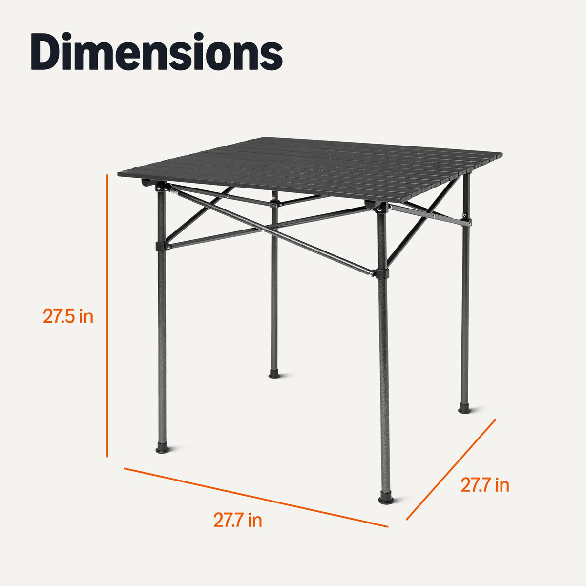 Portable Camping Table with Aluminum Roll-Up Top C941