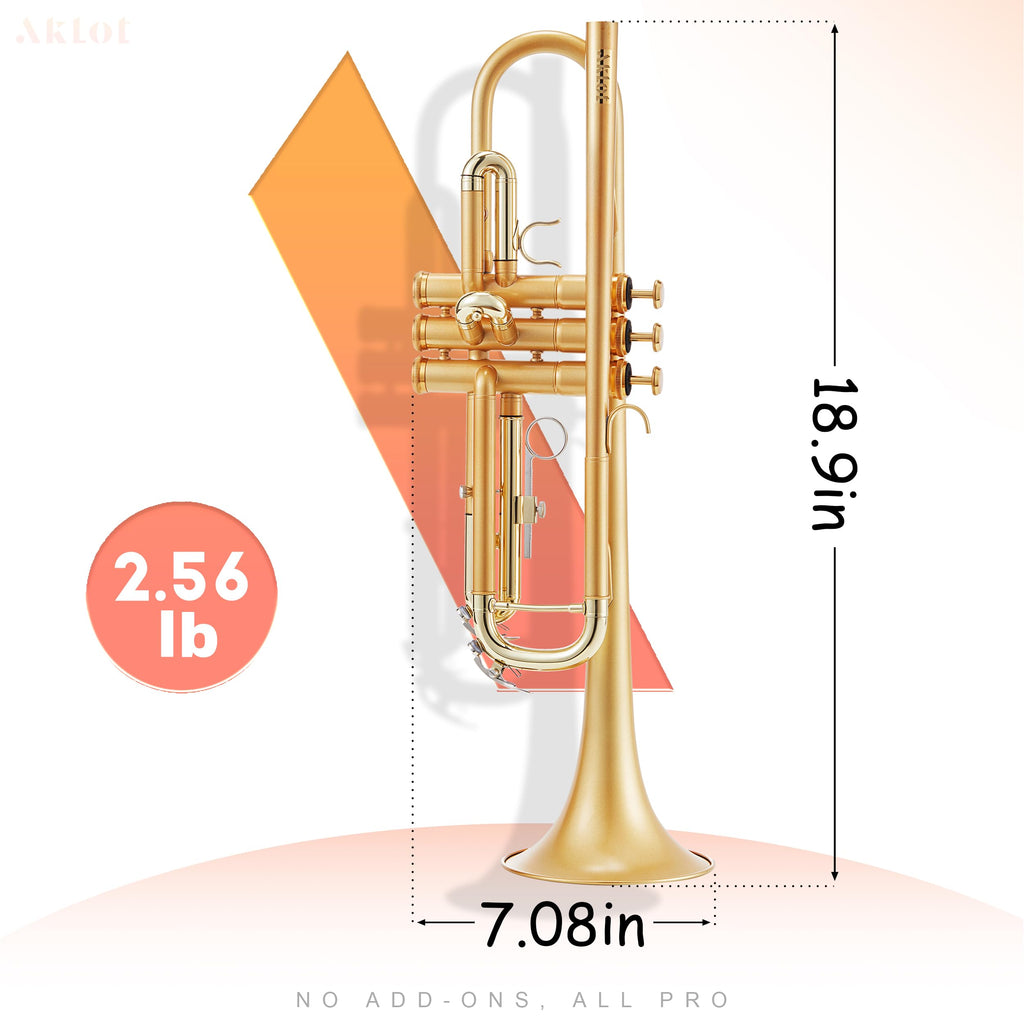 Satin Gold Bb Trumpet with Hard Case L2462