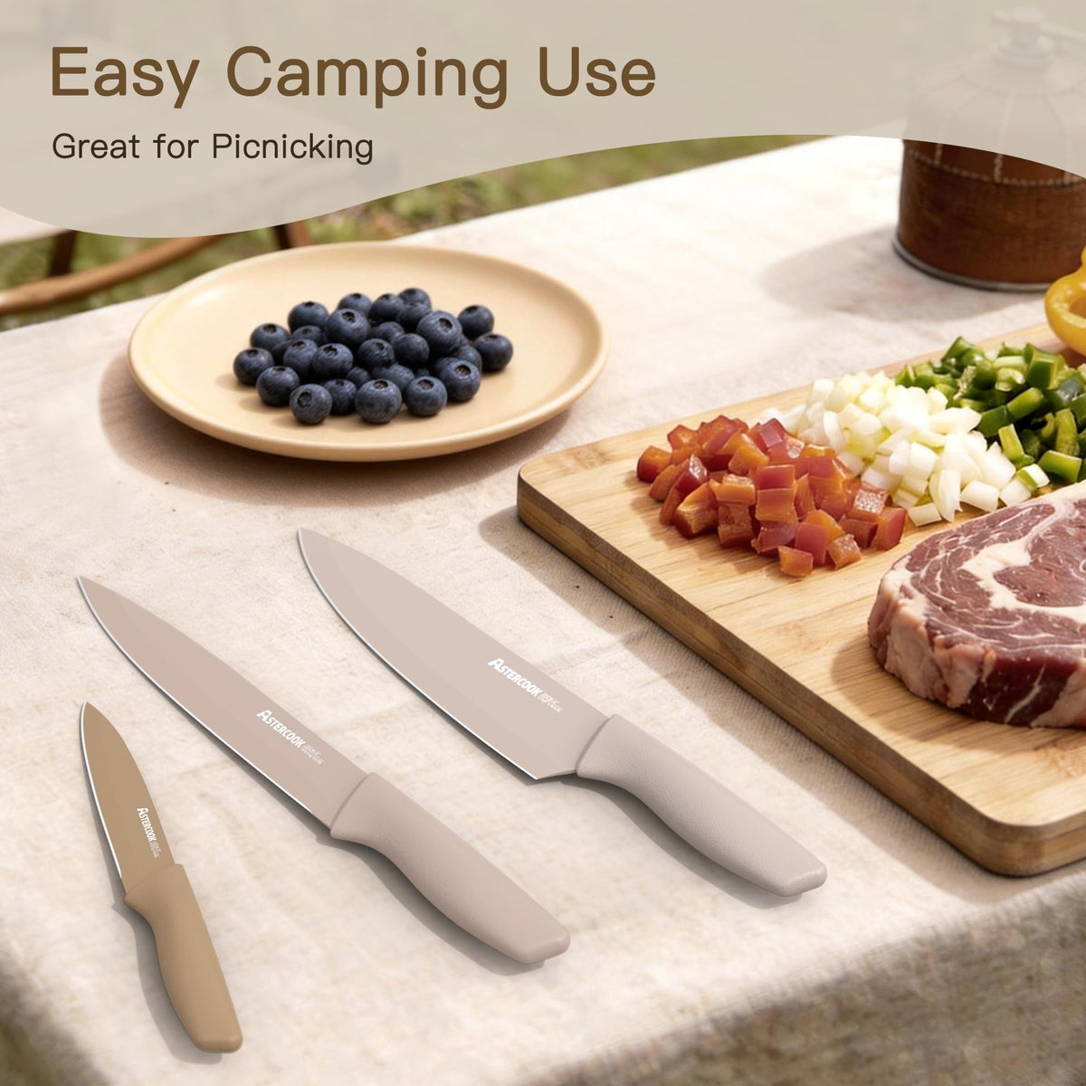 13 Piece Stainless Steel Kitchen Knife Set with Blade Guards Z91280