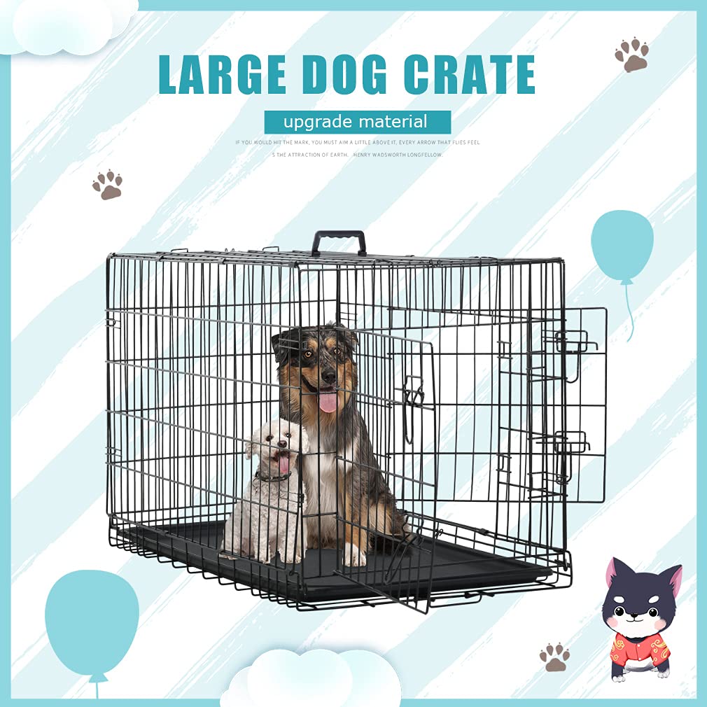Black Metal Dog Crate R548612