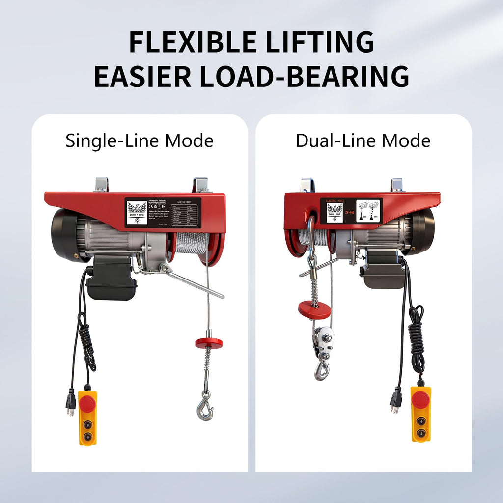 440 lbs 110V Electric Hoist with 14ft Wired Remote Control I24103