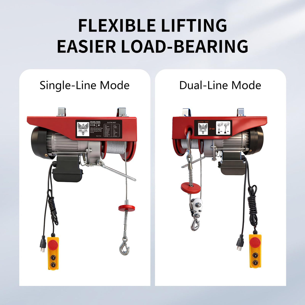 440 lbs 110V Electric Hoist with 14ft Wired Remote Control I24103