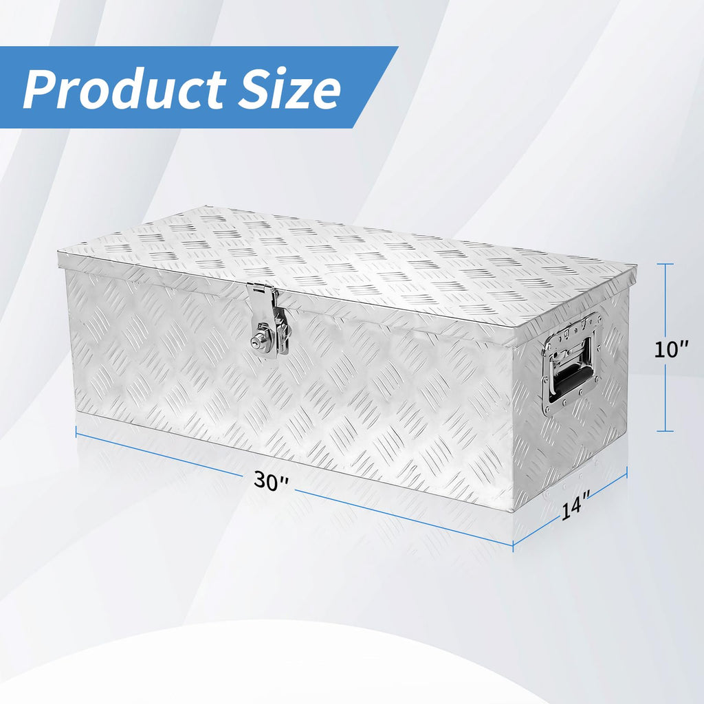 30 x 14 x 10 inch Aluminum Truck Tool Box L666