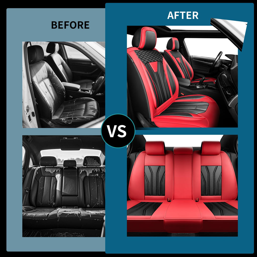 Car Seat Covers Red & Black N9992