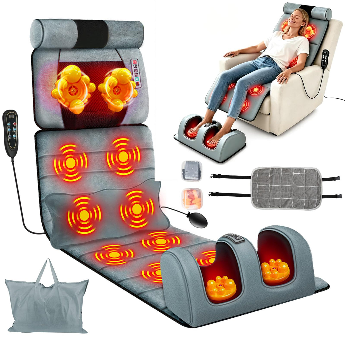 Full Body Massage Mat with Heat U556