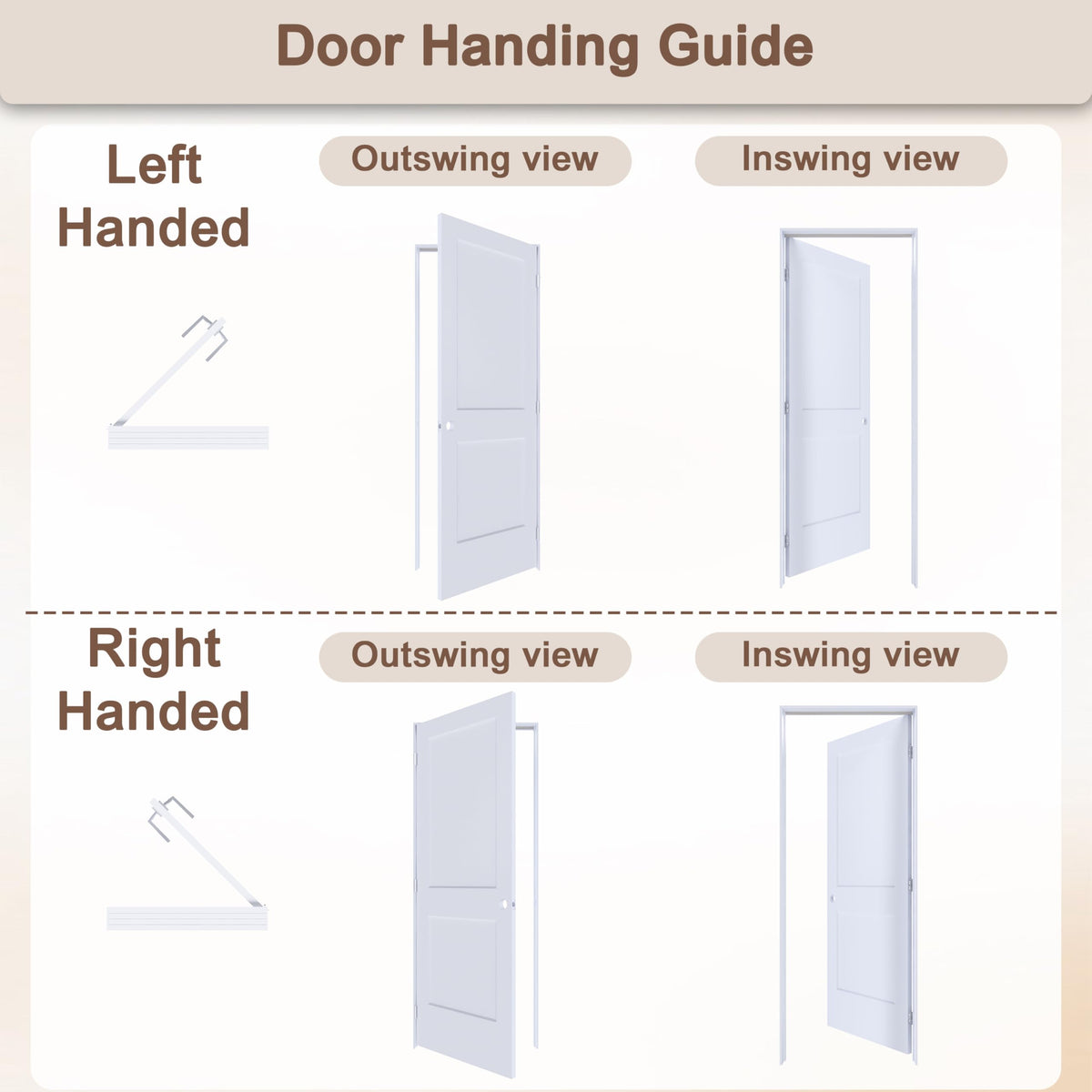 36"x80" Left-Hand Prehung Interior Door with Knock Down Jamb Kit Z939