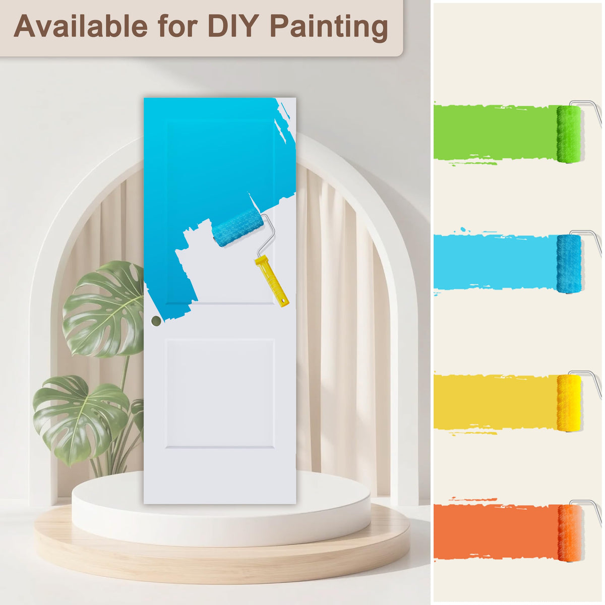 36"x80" Left-Hand Prehung Interior Door with Knock Down Jamb Kit Z939