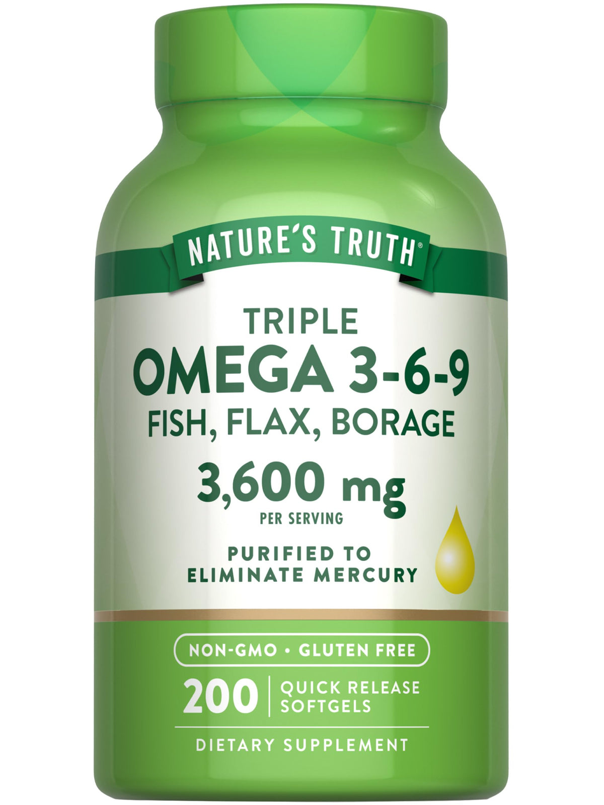 Omega 3 6 9 3600mg 200 Softgels R399461