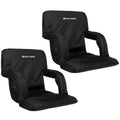 2-Pack Reclining Bleacher Chairs with Back and Cushion U515476