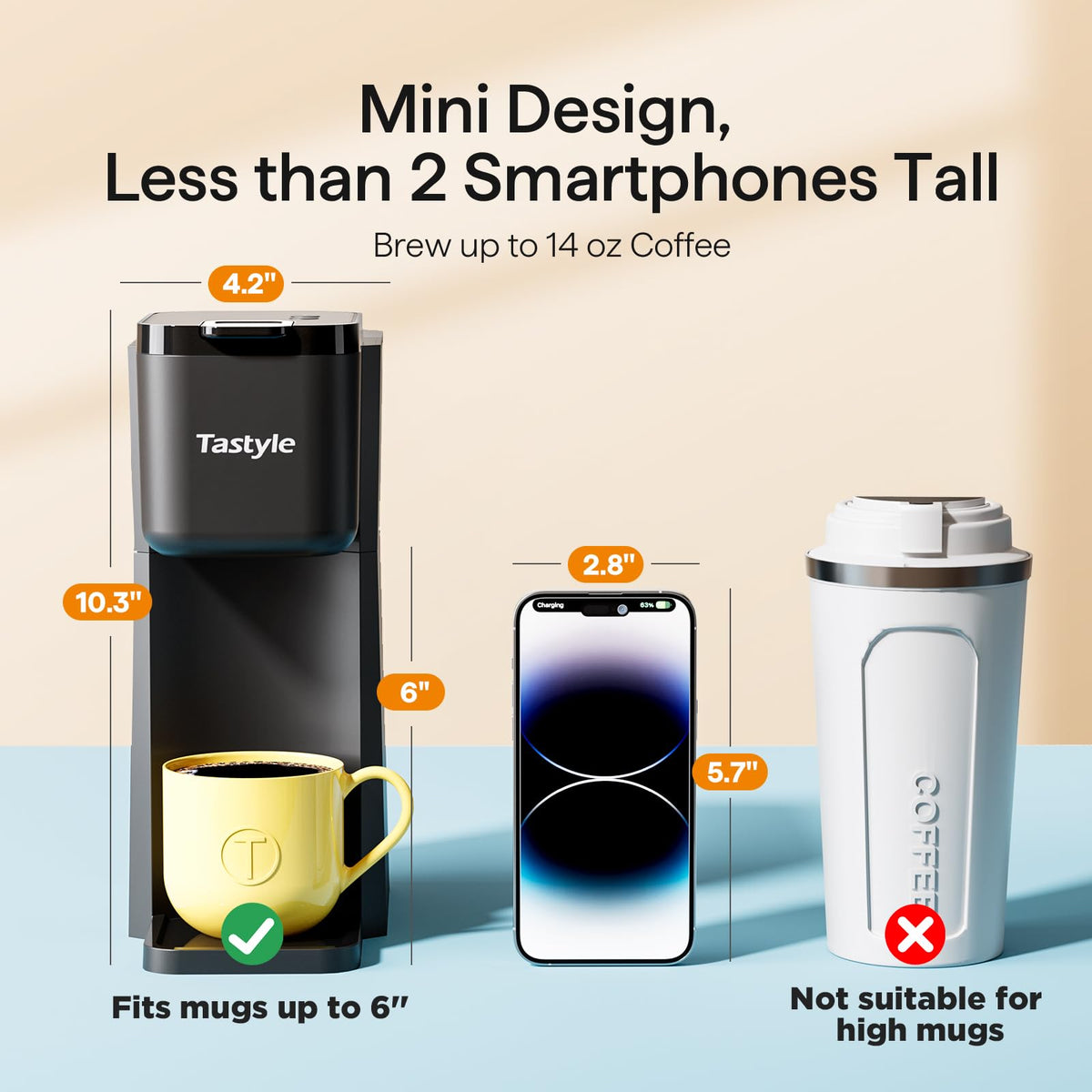 Mini Single Serve Hot and Iced Coffee Maker L577221