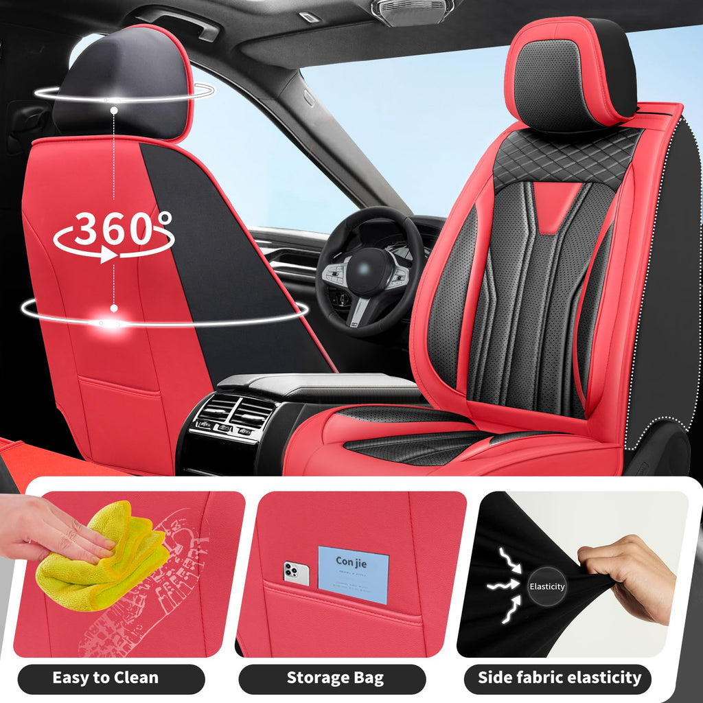 Car Seat Covers Red & Black N9992