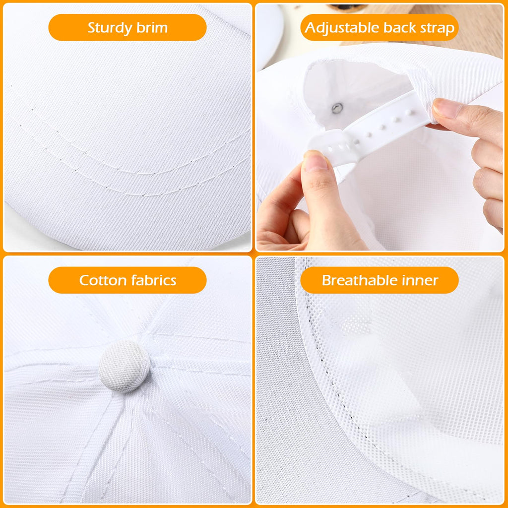 White Adjustable Baseball Hat C7607