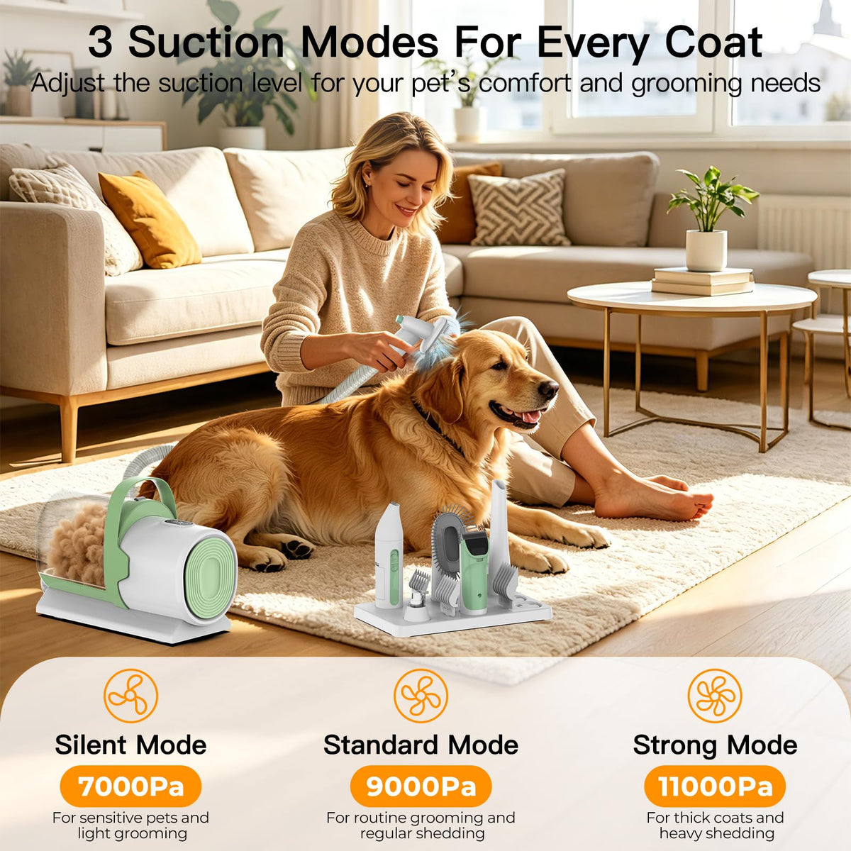 7-in-1 Dog Grooming Vacuum Kit U20922