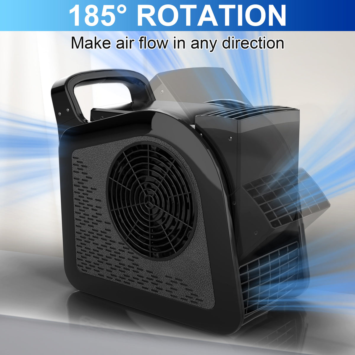 Portable High Velocity Floor Fan with 3 Speeds, Black F157