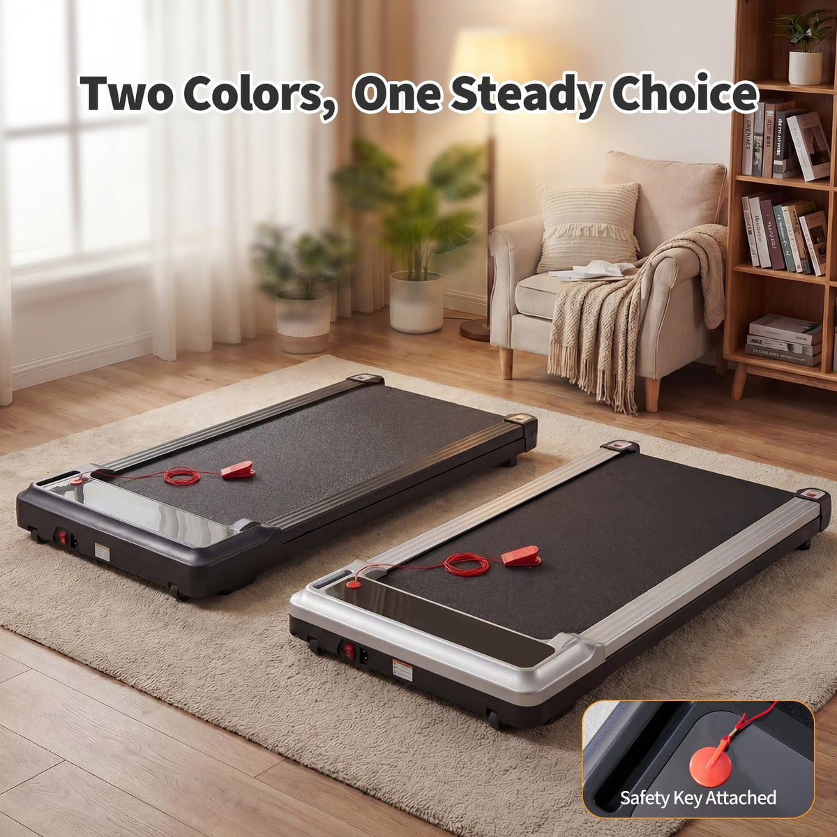 Black Portable 3-in-1 Walking Pad Treadmill G212