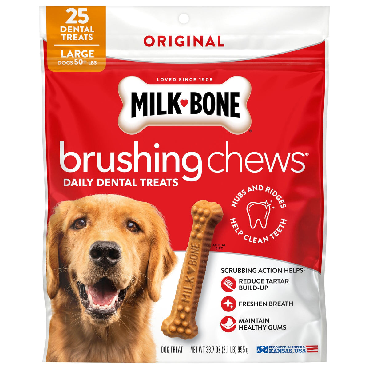 Large Daily Dental Dog Chews 33.7 oz Bag S4457