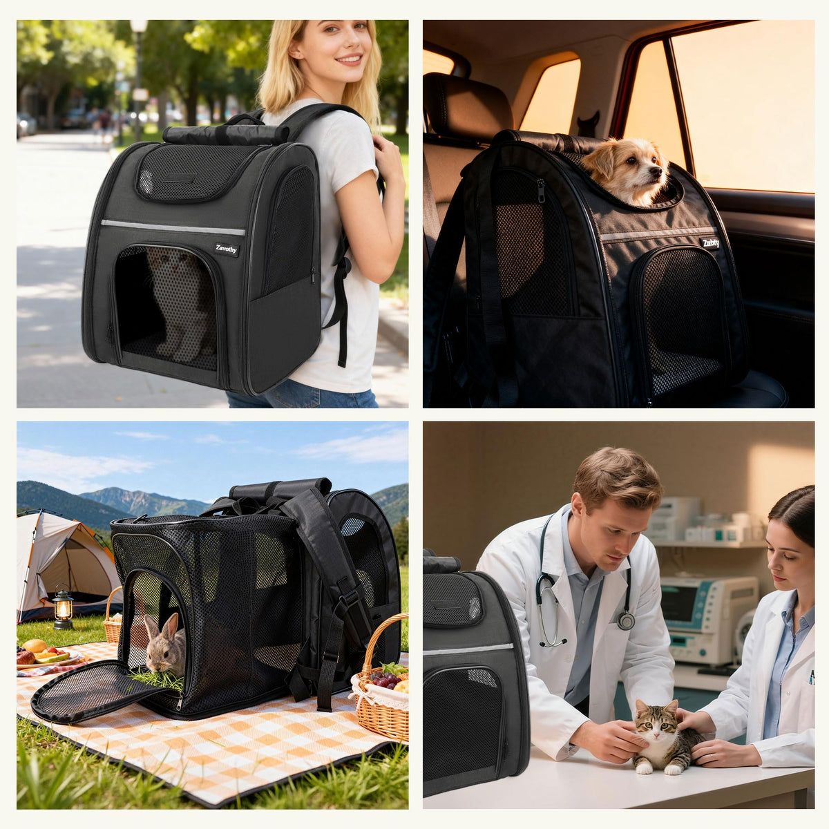 Expandable Airline Approved Cat Backpack Carrier with Breathable Mesh I799