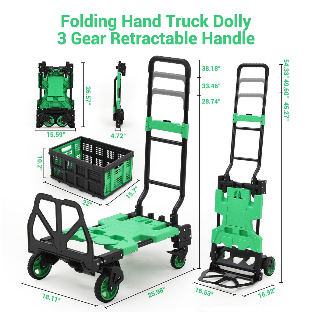 2-in-1 Folding Hand Truck with Basket I511661