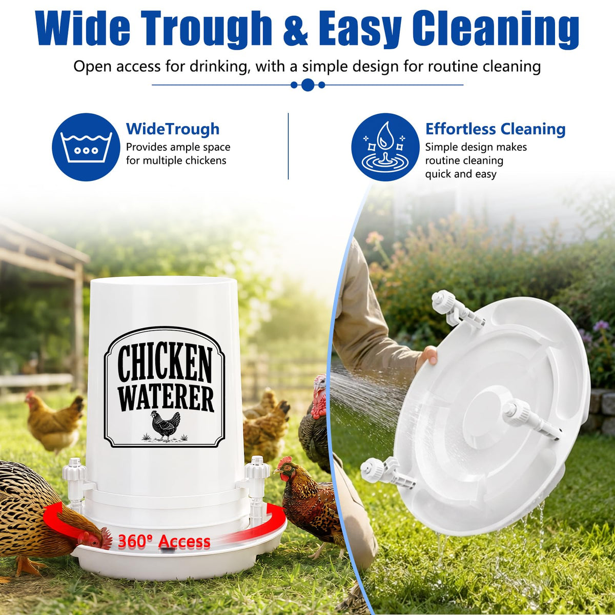 Chicken Waterer for 5 Gallon Bucket I6765